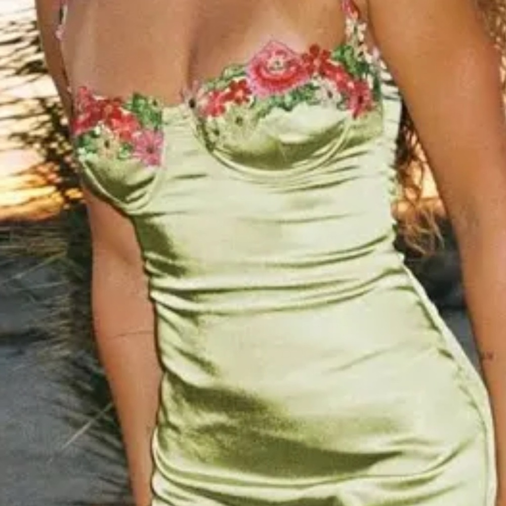 Princess Polly Green Floral Mini Dress